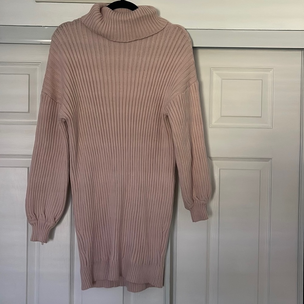 Cream sweater dress